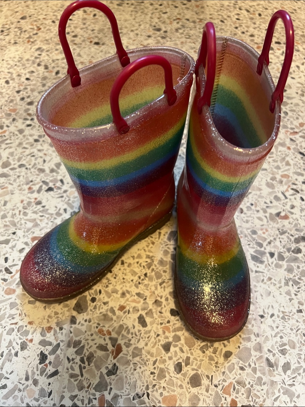 Light Up Glitter Rain Boots